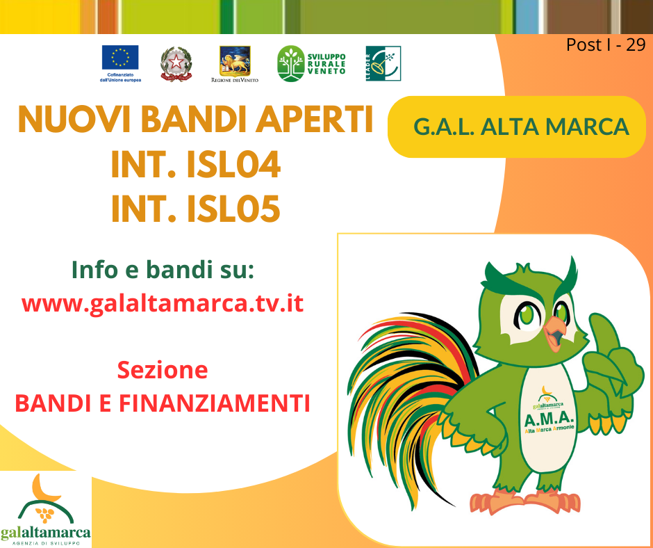 APERTI I TERMINI PER LE DOMANDE SUI BANDI DEL GAL