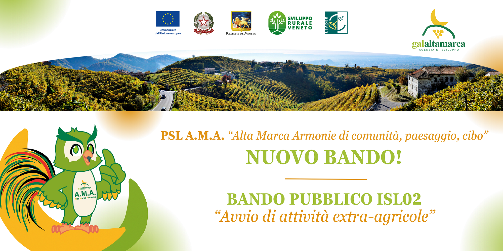 NUOVA EDIZIONE DEL BANDO ISL02 PER L’AVVIO DI NUOVE ATTIVITA’ EXTRA AGRICOLE