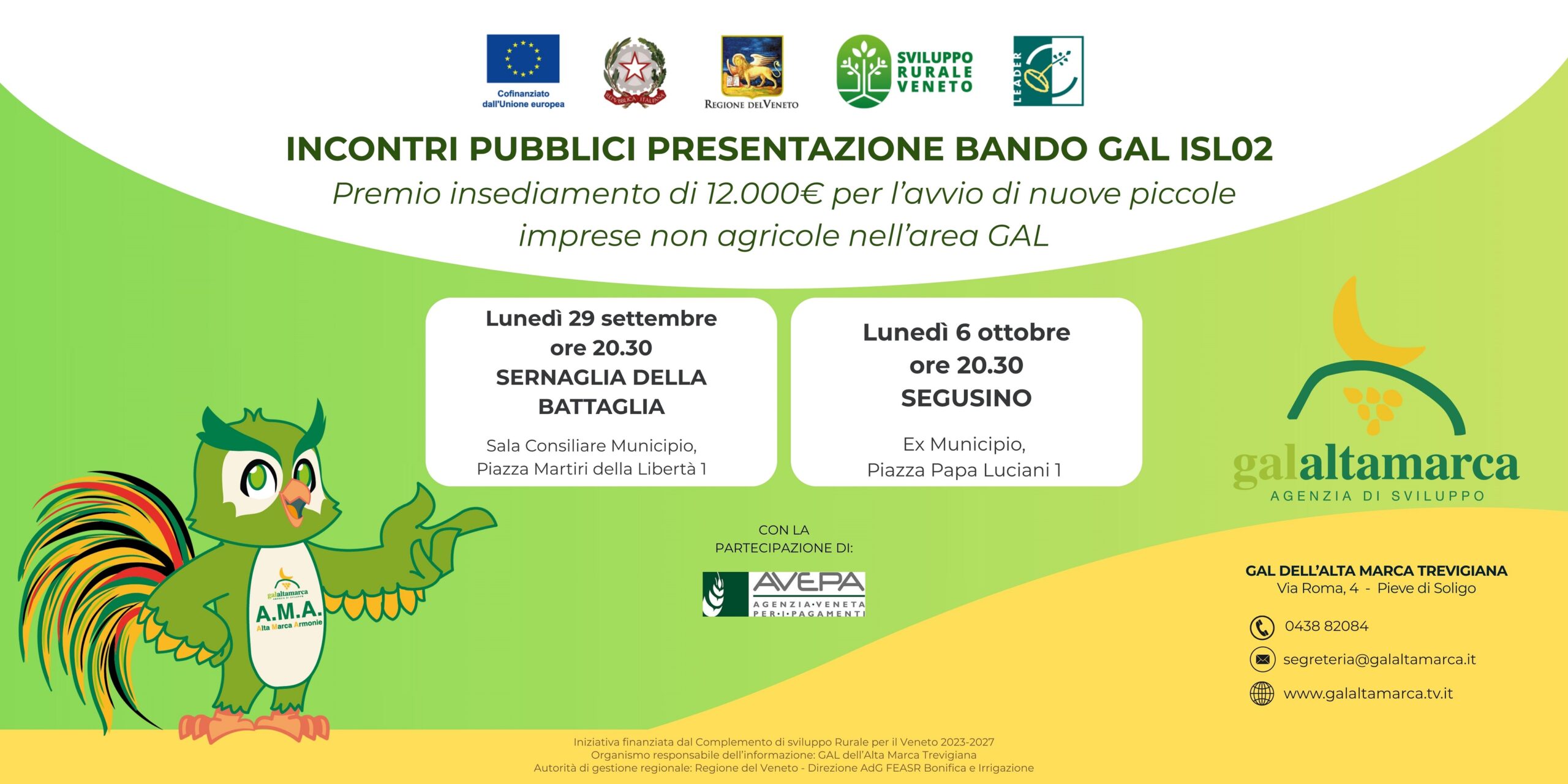 INCONTRI PUBBLICI: PRESENTAZIONE BANDO ISL02 – Contributo per l’avvio di nuove imprese nel territorio GAL