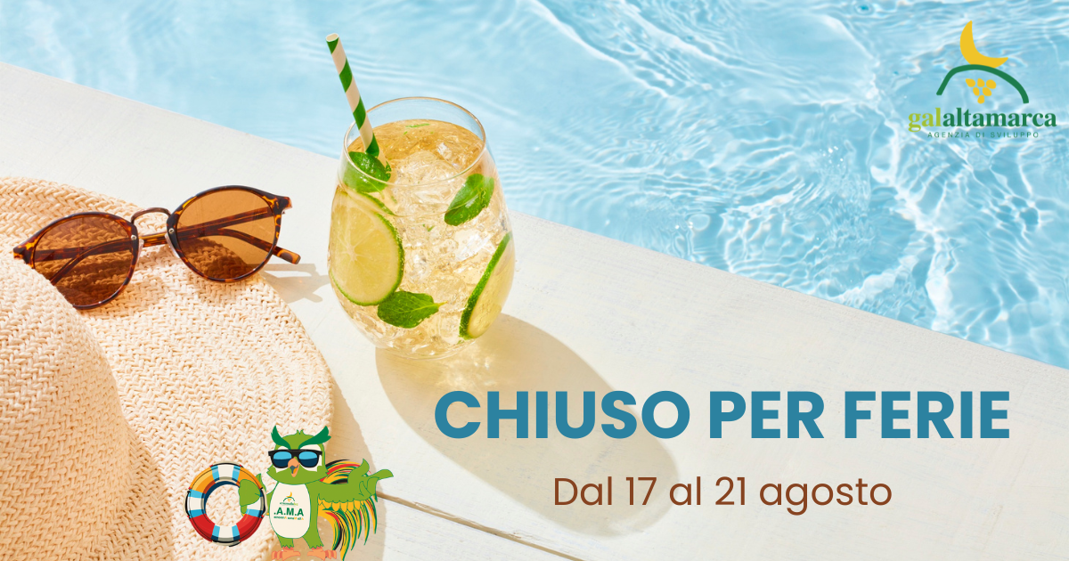 AVVISO CHIUSURA UFFICIO GAL AGOSTO 2026